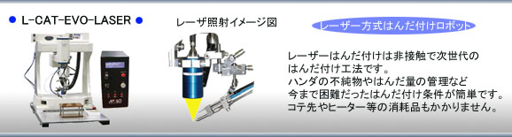アポロ精工社製 はんだ付けロボット/ハンダ付けロボット(レーザー方式) L-CAT-EVO-LASER 小手先、コテ先、チップカートリッジの説明